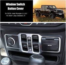 RT-TCZ 4PCS Car Window Switch Button Cover Trim Interior Accessories for Jeep Wrangler JL JLU Gladiator JT 2018+