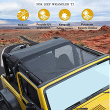 For 1997-2006 Jeep Wrangler TJ Top Front & Rear Sunshade Mesh Cover Shade Bikini UV Protection RT-TCZ