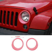 For 2007-2017 Jeep Wrangler JK JKU Headlight Cover Trim Bezels RT-TCZ