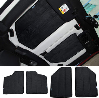 For 2012-2018 Jeep Wrangler JK 2/4Door Hardtop Roof Heat Insulation Kit Black RT-TCZ