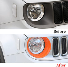 RT-TCZ Front Fog Light Covers Headlight Trim Accessories for 2015-2020 Jeep Renegade (Orange) freeshipping - RT-TCZ