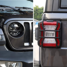 For 2018+ Jeep Wrangler JL JLU Front Headlights & Tail Lights Guard Trim Cover Black, Led Version Anti-dust RT-TCZ