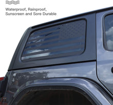 For Jeep Wrangler 2018+ JLU 4Doors Rear Window Decal Sticker Trim, American Flag