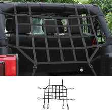 RT-TCZ Rear Seat Net Mesh Cargo Net Dog Barrier for Jeep Wrangler JK JKU JL JLU 2007-2020
