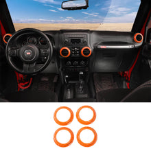 For 2011-2018 Jeep Wrangler JK JKU Center Console Dash Air Conditioner Vent Cover Trim 4PCS RT-TCZ