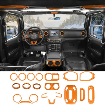 For 2018-2023 Jeep Wrangler JL JLU 20PCS Full Set Interior Cover Trim Kit RT-TCZ