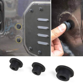 For 2018+ Jeep Wrangler JL JLU Rubber Tailgate Plugs Sets, Removed Tire Carrier Bumper Anti-dust Waterproof, Black RT-TCZ