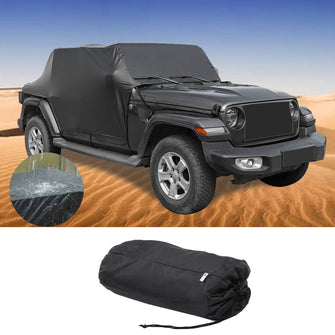 For 2018+ Jeep Wrangler JL JLU 4Door Car Rain Sunshade Half Cover UV Protection