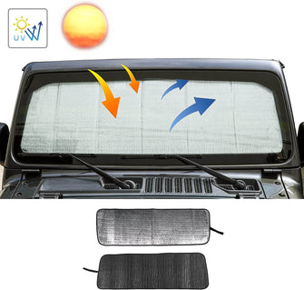 For Jeep Wrangler JL JLU 2018+ & Gladiator JT 2020+ Front Window Windshield Shade Visor