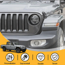 For 2018-2023 Jeep JL Front Grille Inserts Ring Trim & Headlight Cover RT-TCZ