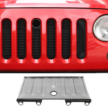 For Jeep Wrangler JK 2007-2017 Front Bumper Grille 3D Insect-proof Net Cover Black