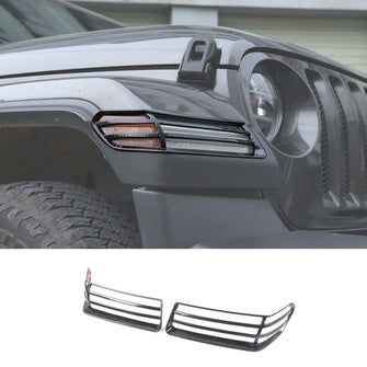 RT-TCZ ABS Wheel Eyebrow Lampshade Cover Trim Fit For 2018+ Jeep Wrangler JL & Gladiator JT