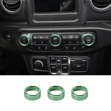 For 2018+ Jeep Wrangler JL JLU  & Gladiator JT Air Conditioner Switch Knob Cover Trim - Style B RT-TCZ