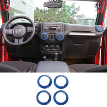 For 2011-2018 Jeep Wrangler JK JKU Center Console Dash Air Conditioner Vent Cover Trim 4PCS RT-TCZ