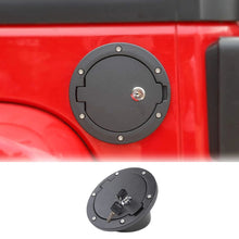 RT-TCZ Locking Gas Cap Cover Fuel Door for 2007-2018 Jeep Wrangler JK & Unlimited Sport Rubicon Sahara 2-Door 4-Door