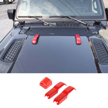 For 2018+ Jeep Wrangler JL Engine Hood Bra Trim & Rear Wiper Nozzle Trim Cover 3Pcs RT-TCZ