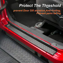 For 2011-2017 Jeep Wrangler JK JKU Front & Rear Door Sill Plate Threshold Guards Black (Protectors Door Entry Cover)