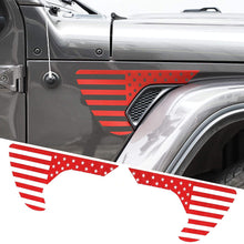 For Jeep Wrangler JL & Gladiator JT 2018+ American Flag Fender Vent Decal Stickers