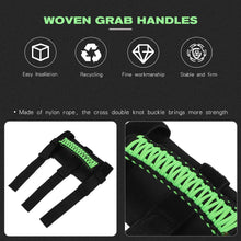 For Jeep Wrangler CJ YJ TJ JK JL & 2020+ Gladiator JT Roll Bar Grab Handles, Green