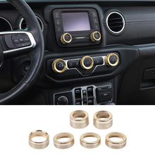 For 2018+ Jeep Wrangler JL/Gladiator JT Air Conditioner Headlight Switch Knob Trim Kit RT-TCZ