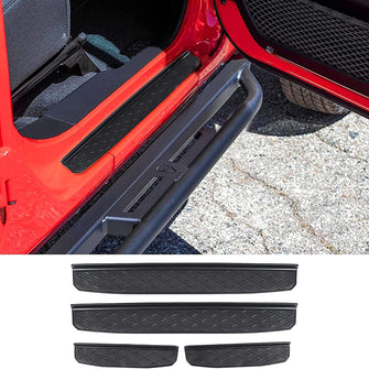 For Jeep Gladiator JT 2020+ Door Sill Guards Entry Guards Protectors Scuff Plate