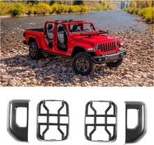 RT-TCZ Tail Light Guards Rear Light Cover Protector for Jeep Gladiator JT 2018+, Carbon Fiber Halogen Lamp
