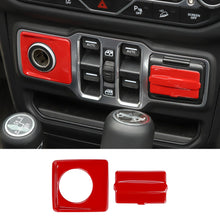 For 2018-2023 Jeep Wrangler JL JLU Interior Trim Full Set Available Separately Red RT-TCZ