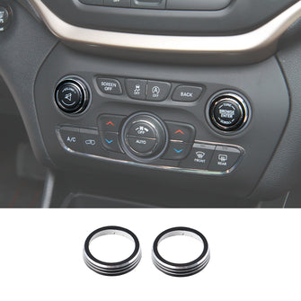 For 14+ Jeep Grand Cherokee/Cherokee Interior Audio Switch Button Cover Trim Ring RT-TCZ