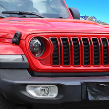 For 2024+ Jeep Wrangler JL/Gladiator JT Grille Insert+Front Headlight Cover+Center Mesh Trim Piece RT-TCZ