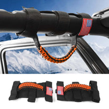 For Jeep Wrangler YJ TJ JK JKU JL JLU & Gladiator JT 2 x Roll Bar Grab Handles Paracord Grip Handles  American Flag RT-TCZ