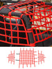 For 1997-2006 Jeep Wrangler TJ 3Pcs Mesh Cargo Netting Roof Net Red
