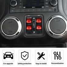 For 2012-2017 Jeep Wrangler JK Aluminum Alloy Interior Window Control Switch Button Cover Trim RT-TCZ