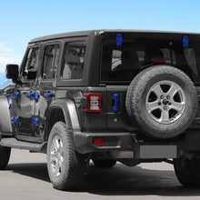 For JLU 2018+ 4-Doors Jeep Wrangler 22PCS Exterior Trim Kit Cover Decoration Trim Blue