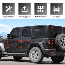For 2018+ Jeep Wrangler JLU 4Doors 22PCS Exterior Trim Kit Cover Decoration Trim RT-TCZ