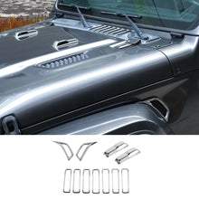 For 2018+ Jeep Wrangler JL JT Side Fender Engine Hood Hinge Air Inlet Trim RT-TCZ