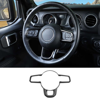 RT-TCZ Car Steering Wheel Moulding Cover Trim Decor Frame for Jeep Wrangler JL JLU & Gladiator JT 2018-2023