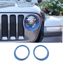 For 2018-2023 Jeep Wrangler JL & Gladiator JT Front Headlight Lamp Cover Trim Ring RT-TCZ