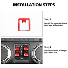 For Jeep Wrangler JK 2012-2017 Aluminum Alloy Interior Window Control Switch Button Cover Trim RT-TCZ