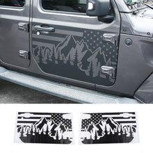 For 2018+ Jeep Wrangler JL 2/4 Door Car Door Decal Sticker American Flag RT-TCZ