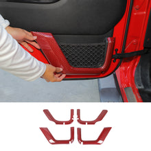 For 2011-2017 Jeep Wrangler JK 4DR Car Inner Door Net Bag Frame Trim ABS RT-TCZ