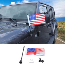 For Jeep Wrangler JK JL & Gladiator JT Engine Hood Corner Side Flag Mount, Flagpole Holder Bracket RT-TCZ