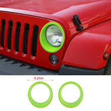 For 2007-2017 Jeep Wrangler JK JKU Headlight Cover Trim Bezels RT-TCZ