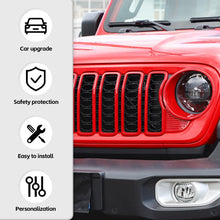 For 2024+ Jeep Wrangler JL/Gladiator JT Grille Insert+Front Headlight Cover+Center Mesh Trim Piece RT-TCZ