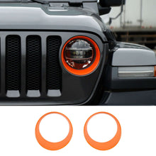 For 2018-2023 Jeep Wrangler JL & Gladiator JT Front Headlight Lamp Cover Trim Ring RT-TCZ