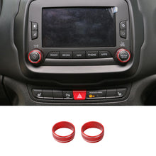 For 2015-2017 Jeep Renegade CD Switch Button Knob Cover Ring Trim RT-TCZ