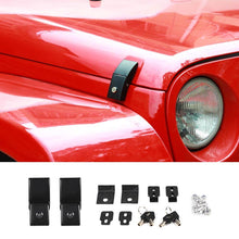 For Jeep Wrangler JK JL Gladiator JT Hood Latches Locking Catch Kit Aluminum Alloy RT-TCZ