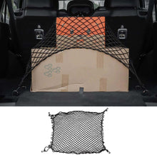 for Jeep Wrangler JK JL JKU Rear Cargo Nets Trunk Storage Bungee  (32.2''x18.5'') Organizer Mesh Nets with 4 Hooks