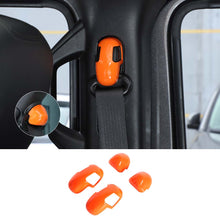 For 2018+ Jeep Wrangler JL JLU 4Pcs Carbon Fiber Seat Belt Buckle Decoration Trim Cover Kit RT-TCZ