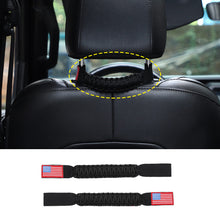 For Jeep Wrangler TJ JK JL & Gladiator JT Grab Handle Rear Seat Headrest Grip USA Flag RT-TCZ