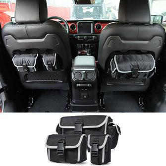 RT-TCZ Car Backseat Storage Bag & Multi-Size Tailgate Organizer Bag for Jeep Wrangler YJ TJ JK JKU JL JLU